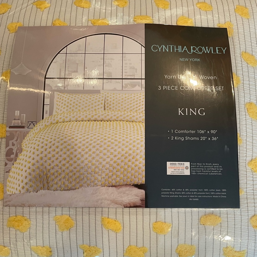CYNTHIA ROWLEY 3pc Tufted Comforter Set king
